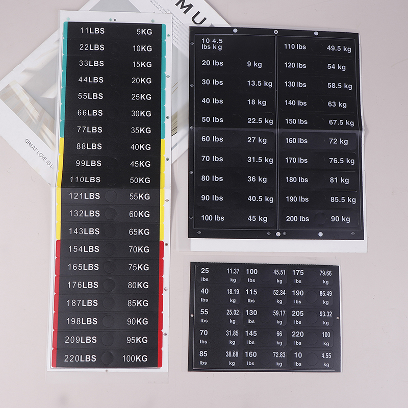 Weight Stack Labels 4.5kg To 1 - Sports Equipment Suppliers ulasan dan harga